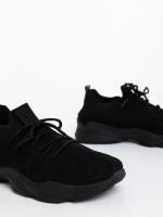 Ellison fekete női sportcipő textil anyagból
