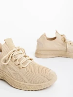 Lizbeth bézs női sportcipő textil anyagból