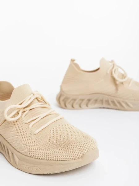 Kaylie bézs női sportcipő textil anyagból