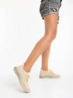 Kaylie bézs női sportcipő textil anyagból