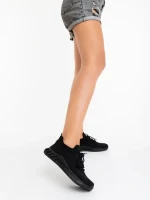 Nathaly fekete női sportcipő textil anyagból