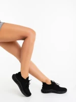 Nathaly fekete női sportcipő textil anyagból