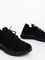 Nathaly fekete női sportcipő textil anyagból