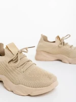 Jaylah bézs női sportcipő textil anyagból