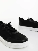 Benicio fekete férfi sportcipő textil anyagból