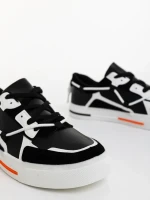 Celso fekete férfi sportcipő ökológiai bőrből