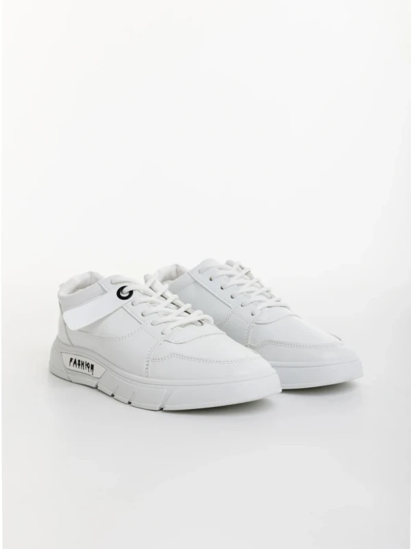 Ermanno fehér férfi sportcipő ökológiai bőrből