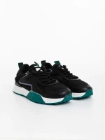 Fiorino fekete férfi sportcipő ökológiai bőrből