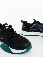 Fiorino fekete férfi sportcipő ökológiai bőrből