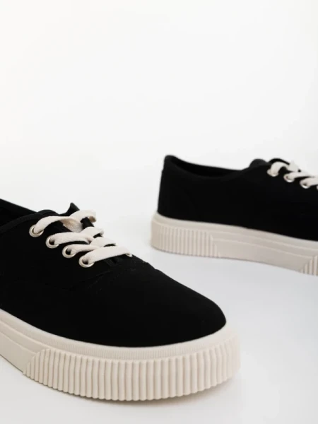 Macario fekete zöld férfi sportcipő textil anyagból