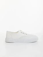 Macario fehér zöld férfi sportcipő textil anyagból