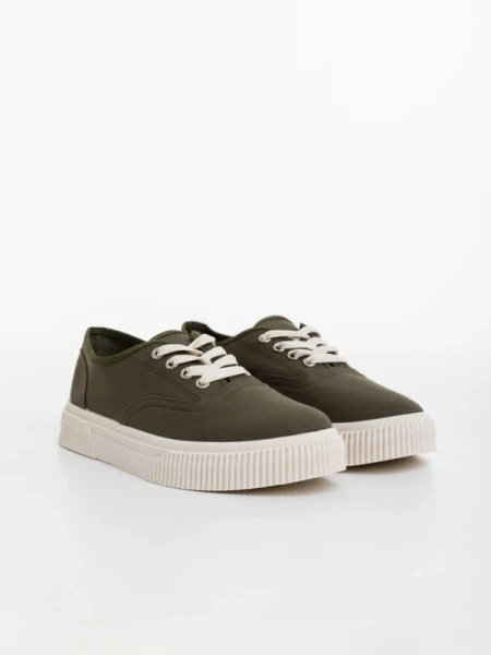 Macario sötét zöld férfi sportcipő textil anyagból