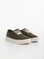 Macario sötét zöld férfi sportcipő textil anyagból