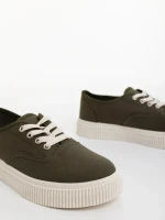 Macario sötét zöld férfi sportcipő textil anyagból