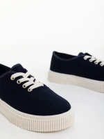 Macario sötét kék férfi sportcipő textil anyagból