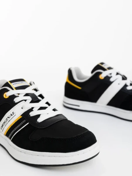 Derren fekete férfi sportcipő textil anyagból