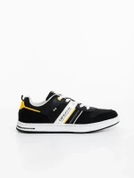 Derren fekete férfi sportcipő textil anyagból