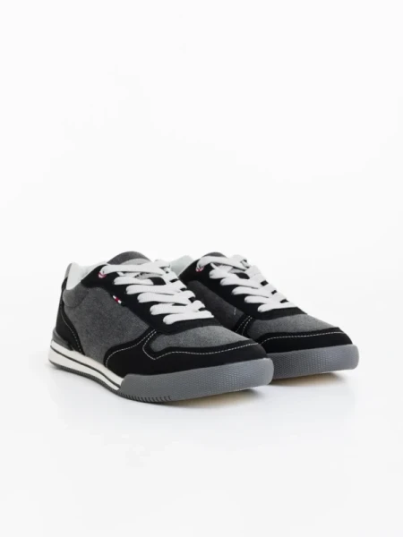 Lydus fekete férfi sportcipő textil anyagból