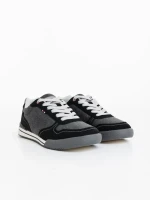 Lydus fekete férfi sportcipő textil anyagból