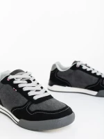 Lydus fekete férfi sportcipő textil anyagból