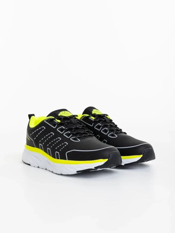 Rafferty fekete férfi sportcipő ökológiai bőrből