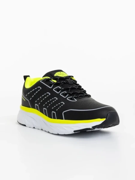 Rafferty fekete férfi sportcipő ökológiai bőrből