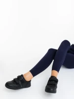 Evire fekete női sportcipő ökológiai bőrből