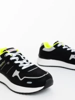 Ossie fekete férfi sportcipő textil anyagból