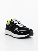 Ossie fekete férfi sportcipő textil anyagból