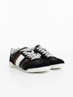 Soteris fekete férfi sportcipő ökológiai bőrből