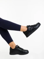 Delaney fekete női sportcipő ökológiai bőrből