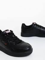 Delaney fekete női sportcipő ökológiai bőrből