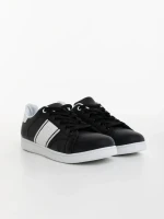 Jelka fekete férfi sportcipő ökológiai bőrből