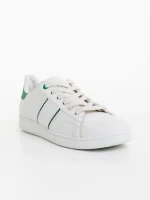 Jelka fehér és zöld férfi sportcipő ökológiai bőrből