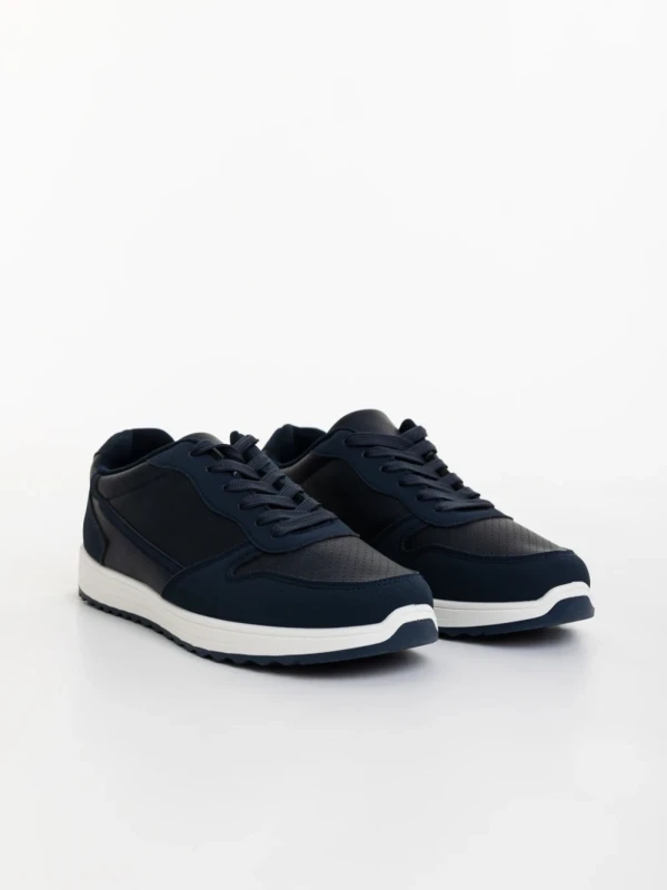 Eraldo kék férfi sportcipő ökológiai bőrből