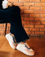 Kosara rózsaszin női sportcipő ökológiai bőrből