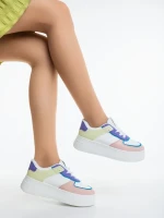 Kosara rózsaszin női sportcipő ökológiai bőrből