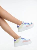 Kosara rózsaszin női sportcipő ökológiai bőrből