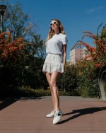 Petty fekete női sportcipő ökológiai bőrből