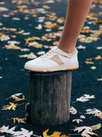 Petty sötét bézs női sportcipő ökológiai bőrből