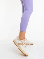 Petty sötét bézs női sportcipő ökológiai bőrből