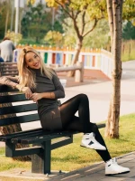 Jocelin fekete női sportcipő ökológiai bőrből