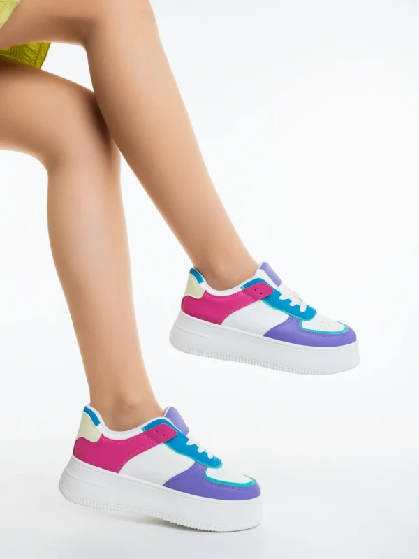 Kosara lila női sportcipő ökológiai bőrből