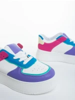 Kosara lila női sportcipő ökológiai bőrből