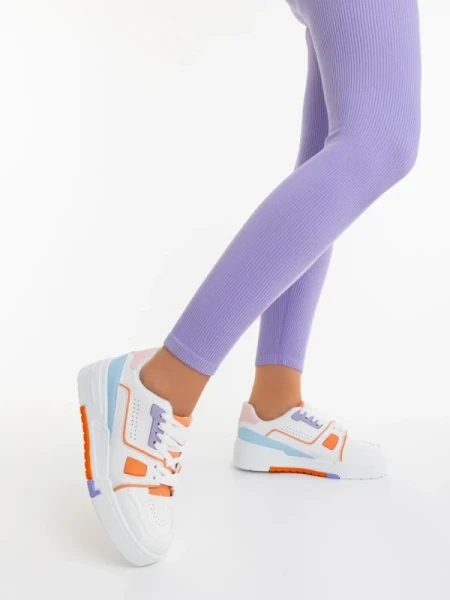 Lowery narancssárga női sportcipő ökológiai bőrből