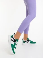 Sabetta zöld női sportcipő ökológiai bőrből