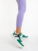 Sabetta zöld női sportcipő ökológiai bőrből