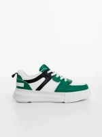 Sabetta zöld női sportcipő ökológiai bőrből