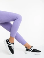 Sabetta fekete női sportcipő ökológiai bőrből