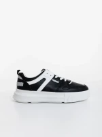 Sabetta fekete női sportcipő ökológiai bőrből